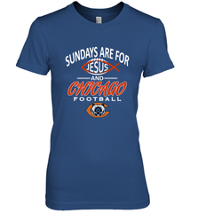 Sundays Are For Jesus and Chicago Funny Christian Football Women's Premium T-Shirt Women's Premium T-Shirt - belovedtshirt