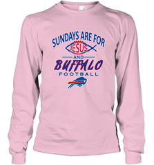 Sundays Are For Jesus and Buffalo Funny Christian Football 1 Long Sleeve T-Shirt Long Sleeve T-Shirt - belovedtshirt