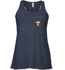NFL San Francisco 49ers Logo Champion Crorwn Women's Racerback Tank Women's Racerback Tank - belovedtshirt