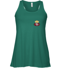 NFL San Francisco 49ers Logo Champion Crorwn Women's Racerback Tank Women's Racerback Tank - belovedtshirt