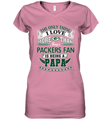 NFL The Only Thing I Love More Than Being A Green Bay Packers Fan Is Being A Papa Football Women's V-Neck T-Shirt Women's V-Neck T-Shirt - belovedtshirt