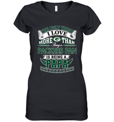 NFL The Only Thing I Love More Than Being A Green Bay Packers Fan Is Being A Papa Football Women's V-Neck T-Shirt Women's V-Neck T-Shirt - belovedtshirt