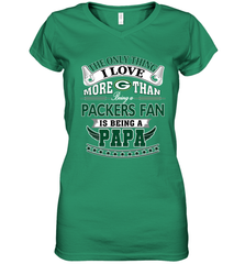 NFL The Only Thing I Love More Than Being A Green Bay Packers Fan Is Being A Papa Football Women's V-Neck T-Shirt Women's V-Neck T-Shirt - belovedtshirt