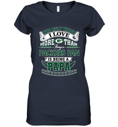 NFL The Only Thing I Love More Than Being A Green Bay Packers Fan Is Being A Papa Football Women's V-Neck T-Shirt