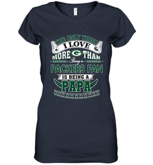 NFL The Only Thing I Love More Than Being A Green Bay Packers Fan Is Being A Papa Football Women's V-Neck T-Shirt Women's V-Neck T-Shirt - belovedtshirt