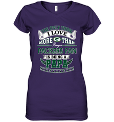 NFL The Only Thing I Love More Than Being A Green Bay Packers Fan Is Being A Papa Football Women's V-Neck T-Shirt Women's V-Neck T-Shirt - belovedtshirt