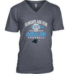 Sundays Are For Jesus and Carolina Funny Christian Football Men's V-Neck Men's V-Neck - belovedtshirt
