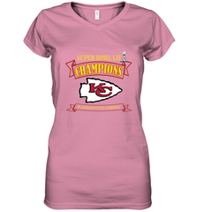 NFL Kansas City Chiefs Pro Line by Fanatics Super Bowl LIV Champions Women's V-Neck T-Shirt Women's V-Neck T-Shirt - belovedtshirt