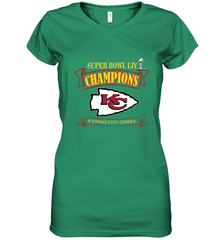 NFL Kansas City Chiefs Pro Line by Fanatics Super Bowl LIV Champions Women's V-Neck T-Shirt Women's V-Neck T-Shirt - belovedtshirt