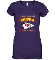NFL Kansas City Chiefs Pro Line by Fanatics Super Bowl LIV Champions Women's V-Neck T-Shirt Women's V-Neck T-Shirt - belovedtshirt