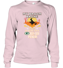Broom Broke So I Became A Fan of Green Bay Packers  NFL Halloween Costume Long Sleeve T-Shirt Long Sleeve T-Shirt - belovedtshirt