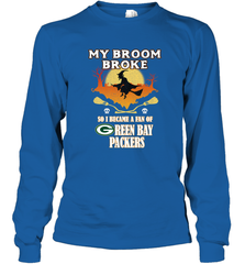 Broom Broke So I Became A Fan of Green Bay Packers  NFL Halloween Costume Long Sleeve T-Shirt Long Sleeve T-Shirt - belovedtshirt