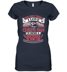 NFL The Only Thing I Love More Than Being A Kansas City Chiefs Fan Is Being A Papa Football Women's V-Neck T-Shirt