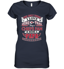 NFL The Only Thing I Love More Than Being A Kansas City Chiefs Fan Is Being A Papa Football Women's V-Neck T-Shirt Women's V-Neck T-Shirt - belovedtshirt