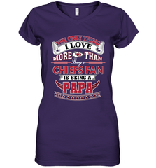 NFL The Only Thing I Love More Than Being A Kansas City Chiefs Fan Is Being A Papa Football Women's V-Neck T-Shirt Women's V-Neck T-Shirt - belovedtshirt