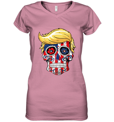 Trump sugar skull Women's V-Neck T-Shirt Women's V-Neck T-Shirt - belovedtshirt