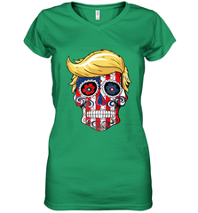 Trump sugar skull Women's V-Neck T-Shirt Women's V-Neck T-Shirt - belovedtshirt