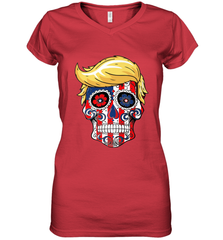 Trump sugar skull Women's V-Neck T-Shirt Women's V-Neck T-Shirt - belovedtshirt