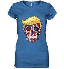 Trump sugar skull Women's V-Neck T-Shirt Women's V-Neck T-Shirt - belovedtshirt