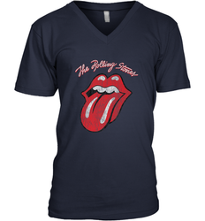 Mens The Rolling Stones Script Tongue Logo Men's V-Neck