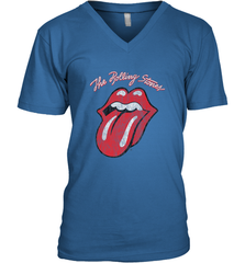 Mens The Rolling Stones Script Tongue Logo Men's V-Neck Men's V-Neck - belovedtshirt