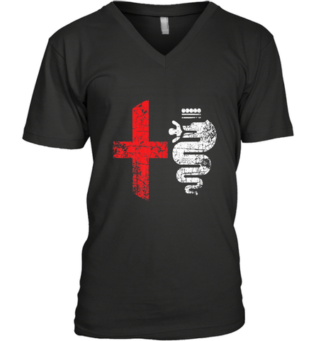 Alfa Car Drivers Stylish Grunge Logo Men's V-Neck Men's V-Neck / Black / S Men's V-Neck - belovedtshirt