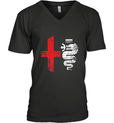 Alfa Car Drivers Stylish Grunge Logo Men's V-Neck Men's V-Neck - belovedtshirt
