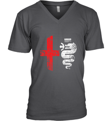 Alfa Car Drivers Stylish Grunge Logo Men's V-Neck Men's V-Neck - belovedtshirt