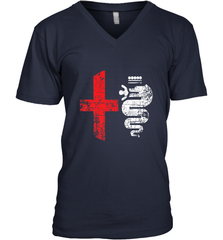 Alfa Car Drivers Stylish Grunge Logo Men's V-Neck Men's V-Neck - belovedtshirt