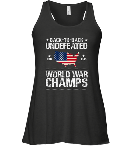 Back To Back Undefeated World War Champs Gift Women's Racerback Tank Women's Racerback Tank / Black / XS Women's Racerback Tank - belovedtshirt