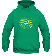 Legend Of Zelda Triforce Logo Paint Splatter Hooded Sweatshirt Hooded Sweatshirt - belovedtshirt