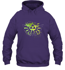 Legend Of Zelda Triforce Logo Paint Splatter Hooded Sweatshirt Hooded Sweatshirt - belovedtshirt