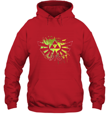 Legend Of Zelda Triforce Logo Paint Splatter Hooded Sweatshirt Hooded Sweatshirt - belovedtshirt