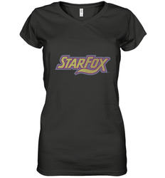 Star fox Vintage Distressed Game Logo Women's V-Neck T-Shirt