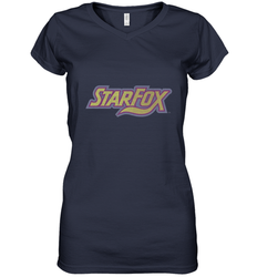 Star fox Vintage Distressed Game Logo Women's V-Neck T-Shirt