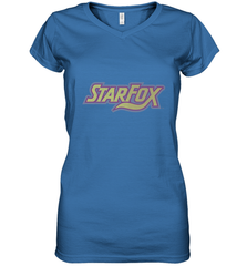Star fox Vintage Distressed Game Logo Women's V-Neck T-Shirt Women's V-Neck T-Shirt - belovedtshirt