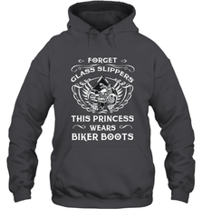 Forget glass slippers this princess wears biker boots Hooded Sweatshirt Hooded Sweatshirt - belovedtshirt