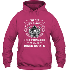 Forget glass slippers this princess wears biker boots Hooded Sweatshirt Hooded Sweatshirt - belovedtshirt