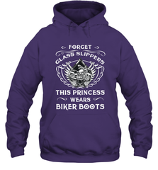 Forget glass slippers this princess wears biker boots Hooded Sweatshirt Hooded Sweatshirt - belovedtshirt