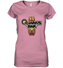 Star Trek DS9 Quark's Bar Vintage Logo Women's V-Neck T-Shirt Women's V-Neck T-Shirt - belovedtshirt
