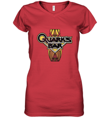 Star Trek DS9 Quark's Bar Vintage Logo Women's V-Neck T-Shirt Women's V-Neck T-Shirt - belovedtshirt