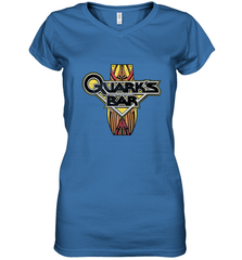 Star Trek DS9 Quark's Bar Vintage Logo Women's V-Neck T-Shirt Women's V-Neck T-Shirt - belovedtshirt