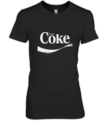 Coca Cola Vintage Enjoy Coke White Logo Women's Premium T-Shirt Women's Premium T-Shirt - belovedtshirt