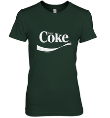 Coca Cola Vintage Enjoy Coke White Logo Women's Premium T-Shirt Women's Premium T-Shirt - belovedtshirt