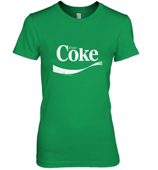 Coca Cola Vintage Enjoy Coke White Logo Women's Premium T-Shirt Women's Premium T-Shirt - belovedtshirt