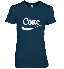 Coca Cola Vintage Enjoy Coke White Logo Women's Premium T-Shirt Women's Premium T-Shirt - belovedtshirt