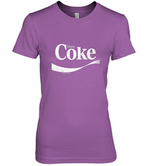 Coca Cola Vintage Enjoy Coke White Logo Women's Premium T-Shirt Women's Premium T-Shirt - belovedtshirt