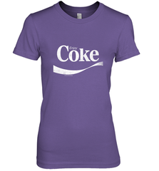 Coca Cola Vintage Enjoy Coke White Logo Women's Premium T-Shirt Women's Premium T-Shirt - belovedtshirt