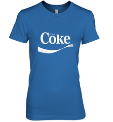 Coca Cola Vintage Enjoy Coke White Logo Women's Premium T-Shirt Women's Premium T-Shirt - belovedtshirt