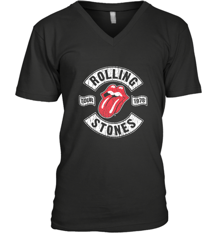 Mens The Rolling Stones Tour 1978 Men's V-Neck Men's V-Neck / Black / S Men's V-Neck - belovedtshirt